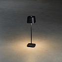 Konstsmide battery table lamp CAPRI MINI IP54, black dimmable