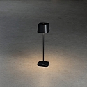 Konstsmide battery table lamp CAPRI MINI IP54, black dimmable