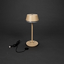 battery table lamp LYON with USB connection, CCT Switch, RGB, with touch dimmer IP54, terracotta dimmable
