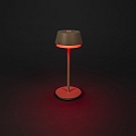 battery table lamp LYON with USB connection, CCT Switch, RGB, with touch dimmer IP54, terracotta dimmable