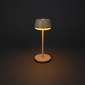 battery table lamp LYON with USB connection, CCT Switch, RGB, with touch dimmer IP54, terracotta dimmable