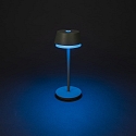 Konstsmide battery table lamp LYON with USB connection, CCT Switch, RGB, with touch dimmer IP54, green, grey dimmable