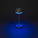 Konstsmide battery table lamp LYON with USB connection, CCT Switch, RGB, with touch dimmer IP54, green, grey dimmable