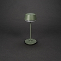 Konstsmide battery table lamp LYON with USB connection, CCT Switch, RGB, with touch dimmer IP54, green, grey dimmable