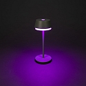 Konstsmide battery table lamp LYON with USB connection, CCT Switch, RGB, with touch dimmer IP54, green, grey dimmable