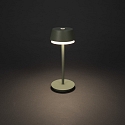 Konstsmide battery table lamp LYON with USB connection, CCT Switch, RGB, with touch dimmer IP54, green, grey dimmable
