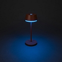 Konstsmide battery table lamp LYON with USB connection, CCT Switch, RGB, with touch dimmer IP54, terracotta dimmable