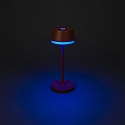 Konstsmide battery table lamp LYON with USB connection, CCT Switch, RGB, with touch dimmer IP54, terracotta dimmable