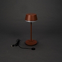 Konstsmide battery table lamp LYON with USB connection, CCT Switch, RGB, with touch dimmer IP54, terracotta dimmable