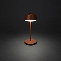 Konstsmide battery table lamp LYON with USB connection, CCT Switch, RGB, with touch dimmer IP54, terracotta dimmable