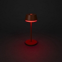 Konstsmide battery table lamp LYON with USB connection, CCT Switch, RGB, with touch dimmer IP54, terracotta dimmable
