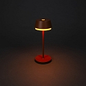 Konstsmide battery table lamp LYON with USB connection, CCT Switch, RGB, with touch dimmer IP54, terracotta dimmable
