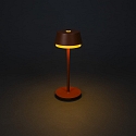 Konstsmide battery table lamp LYON with USB connection, CCT Switch, RGB, with touch dimmer IP54, terracotta dimmable