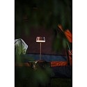 Konstsmide battery table lamp LYON with USB connection, CCT Switch, RGB, with touch dimmer IP54, terracotta dimmable