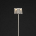Konstsmide battery floor lamp NICE square, with USB connection, CCT Switch, with touch dimmer IP54, white dimmable