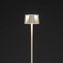Konstsmide battery floor lamp NICE square, with USB connection, CCT Switch, with touch dimmer IP54, white dimmable