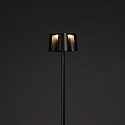 Konstsmide battery floor lamp NICE square, with USB connection, CCT Switch, with touch dimmer IP54, black dimmable