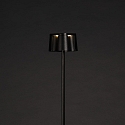 Konstsmide battery floor lamp NICE square, with USB connection, CCT Switch, with touch dimmer IP54, black dimmable