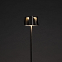 Konstsmide battery floor lamp NICE square, with USB connection, CCT Switch, with touch dimmer IP54, black dimmable