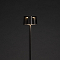 Konstsmide battery floor lamp NICE square, with USB connection, CCT Switch, with touch dimmer IP54, black dimmable