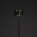 Konstsmide battery floor lamp NICE square, with USB connection, CCT Switch, with touch dimmer IP54, black dimmable