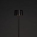 Konstsmide battery floor lamp NICE square, with USB connection, CCT Switch, with touch dimmer IP54, black dimmable