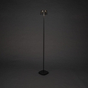 Konstsmide battery floor lamp NICE square, with USB connection, CCT Switch, with touch dimmer IP54, black dimmable