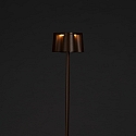 Konstsmide battery floor lamp NICE square, with USB connection, CCT Switch, with touch dimmer IP54, rust dimmable
