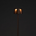 Konstsmide battery floor lamp NICE square, with USB connection, CCT Switch, with touch dimmer IP54, rust dimmable