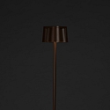 Konstsmide battery floor lamp NICE square, with USB connection, CCT Switch, with touch dimmer IP54, rust dimmable