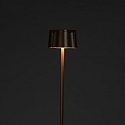 Konstsmide battery floor lamp NICE square, with USB connection, CCT Switch, with touch dimmer IP54, rust dimmable