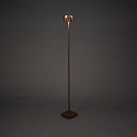 Konstsmide battery floor lamp NICE square, with USB connection, CCT Switch, with touch dimmer IP54, rust dimmable