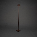 Konstsmide battery floor lamp NICE square, with USB connection, CCT Switch, with touch dimmer IP54, rust dimmable
