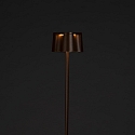 Konstsmide battery floor lamp NICE square, with USB connection, CCT Switch, with touch dimmer IP54, rust dimmable