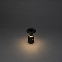 Konstsmide battery table lamp NANTES with USB connection, with touch dimmer IP54, black dimmable