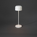 Konstsmide battery table lamp LILLE with USB connection, with touch dimmer IP54, white dimmable