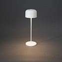 Konstsmide battery table lamp LILLE with USB connection, with touch dimmer IP54, white dimmable