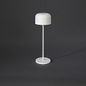Konstsmide battery table lamp LILLE with USB connection, with touch dimmer IP54, white dimmable