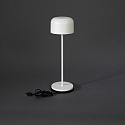 Konstsmide battery table lamp LILLE with USB connection, with touch dimmer IP54, white dimmable