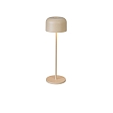 Outdoor LED Akku-Tischleuchte LILLE, IP54, 2200 / 2700K, USB-Ladeschale, dimmbar, sand