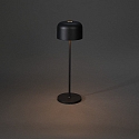 Konstsmide battery table lamp LILLE with USB connection, with touch dimmer IP54, black dimmable