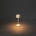 Konstsmide Outdoor LED Akku-Tischleuchte LILLE MINI, IP54, 2200 / 2700K, USB-Ladeschale, dimmbar, sand