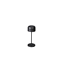 battery table lamp LILLE MINI with USB connection, with touch dimmer IP54, black dimmable