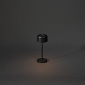 Konstsmide battery table lamp LILLE MINI with USB connection, with touch dimmer IP54, black dimmable