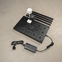 Konstsmide Ladestation CHARGER f�r Konstsmide Akkuleuchten MINI, 15-fach, inkl. Netzteil + Ebenen-Verbindern, IP20, schwarz
