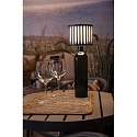 Konstsmide battery table lamp BOTTLE with USB connection, with touch dimmer IP54, black dimmable