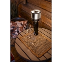 Konstsmide battery table lamp BOTTLE with USB connection, with touch dimmer IP54, black dimmable