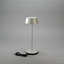Konstsmide battery table lamp MENTON USB IP54, grey, lacquered dimmable