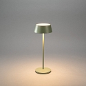 Konstsmide battery table lamp MENTON USB IP54, green, grey, lacquered dimmable
