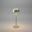Konstsmide battery table lamp MENTON USB IP54, green, grey, lacquered dimmable